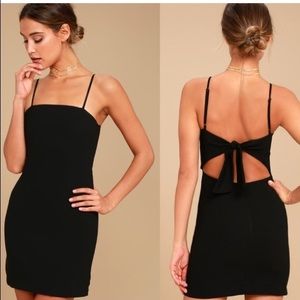 Lulu’s Toast to Life Black Mini Dress Large